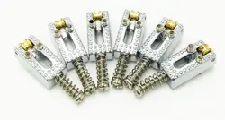 6 PCS GUITAR ROLLER SADDLE BRIDGE WITH WRENCH FOR FENDER STRAT TELE ELECTRIC ...