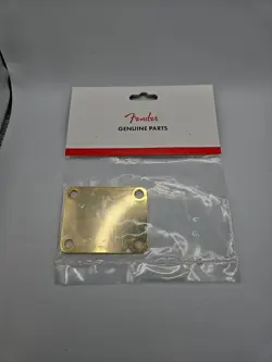 GENUINE FENDER GOLD NECK PLATE NO SCREWS