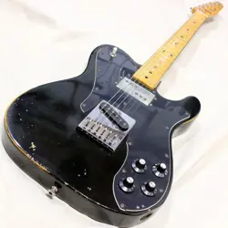 FENDER TELECASTER CUSTOM BLACK 1975 USED ELECTRIC GUITAR