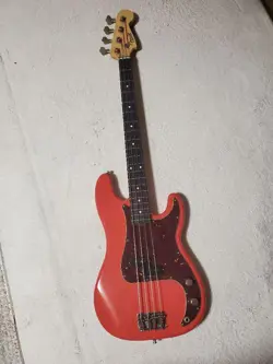 ELECTRIC BASS GUITAR FENDER CUSTOM SHOP PINO PALLADINO SIGNATURE FIESTA RED