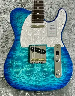 FENDER 2024COLLECTION MADE IN JAPAN HYBRID II TELECASTER QMT ROSEWOOD -AQUAMARIN