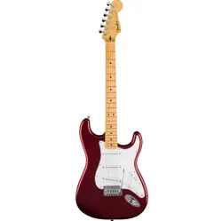 FENDER STANDARD STRATOCASTER®, MAPLE FINGERBOARD, WHITE PICKGUARD, CANDY COLA