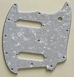 4 PLY WHITE PEARL PICKGUARD FIT FENDER OFFSET SERIES MUSTANG STYLE GUITAR PARTS