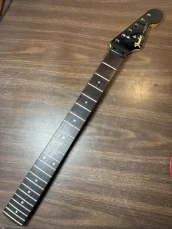 VINTAGE 1980S FENDER JAPAN STRATOCASTER ROSEWOOD BLACK GUITAR NECK MIJ