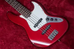 FENDER AMERICAN STANDARD JAZZ BASS V 50TH ANNIVERSARY CRIMSON RED BURST 1996