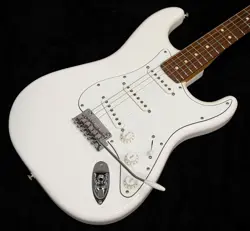 FENDER PLAYER STRATOCASTER PF POLAR WHITE USED 2021 ALDER BODY W/SOFT CASE