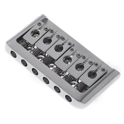 GUITAR METAL FIXED HARDTAIL BRIDGE CHROME FOR 6 STRING FENDER STRAT TELE GUITAR