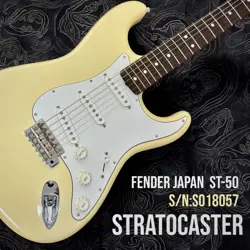 FENDER JAPAN ST-50 VINTAGE WHITE ELECTRIC GUITAR USED FREE SHIPPING FROM JAPAN