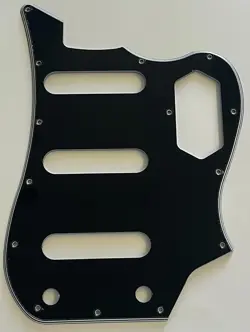FOR FIT FENDER SQUIER VINTAGE MODIFIED BASS VI GUITAR PICKGUARD 5 PLY BLACK