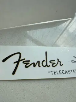 2PCS FENDER TELECASTER CUSTOM SHOP GUITAR HEADSTOCK WATERSLIDE TRANSFER DECALS