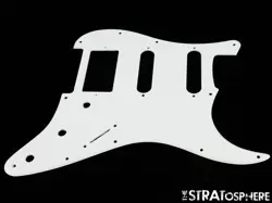 * NEW WHITE HSS STRATOCASTER PICKGUARD FOR FENDER STRAT GUITAR 1 PLY STANDARD