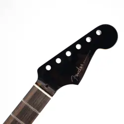 FENDER AMERICAN ULTRA STRATOCASTER NECK EBONY FRETBOARD BLACK HEADSTOCK!