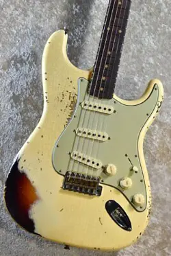 FENDER CUSTOM SHOP 1961 STRATOCASTER HEAVY RELIC AGED V.WHITE OVER 3TS CZ577893