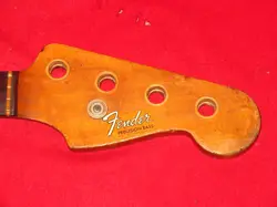 FENDER 1966 VENEER ROSEWOOD PRECISION BASS NECK