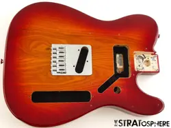 FENDER PLAYER II TELECASTER TELE BODY + HARDWARE CHAMBERED ASH AGED CHERRY BURST