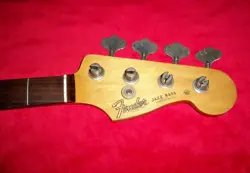 FENDER ROAD WORN 60'S JAZZ BASS NECK LOADED W/ TUNERS - ROSEWOOD FINGERBOARD