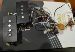 FENDER VINTAGE 1974 PRECISION BASS PICKUPS, FACTORY WIRING SHIELDING