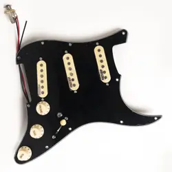 SSS PREWIRED LOADED PICKGUARD WITH SINGLE COIL PICKUP FOR FENDER STRAT GUITAR