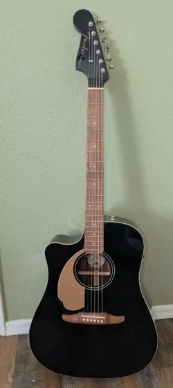 FENDER REDONDO PLAYER - LEFT HANDED ACOUSTIC / ELECTRIC GUITAR, CASE AND TUNER