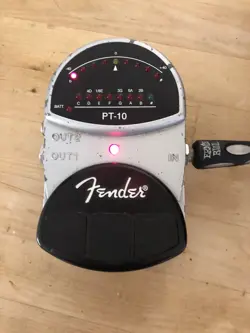 [USED] FENDER PT-10 GUITAR PEDAL TUNER - WORKING