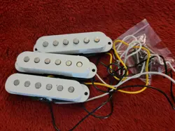 FENDER SQUIER SERIES STRATOCASTER MIM SINGLE COIL PICKUP SET WHITE