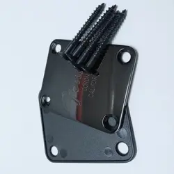 GUITAR ENGRAVED NECK PLATE BLACK FOR FENDER STRAT TELE ELECTRIC GUITAR