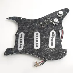PREWIRED LOADED PICKGUARD SSS 3 TOGGLE 3 PHASE SWITCH FOR FENDER STRAT GUITAR