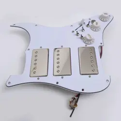 PREWIRED LOADED PICKGUARD HHH ALNICO 5 HUMBUCKER PICKUPS FOR FENDER STRAT GUITAR