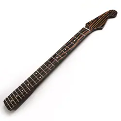 ELECTRIC GUITAR NECK 22 FRETS ZEBRA WOOD FRETBOARD FOR FENDER STRATOCASTER
