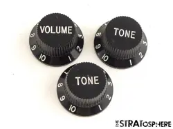  FENDER STANDARD STRATOCASTER STRAT GUITAR KNOBS, PARTS, 1 VOLUME 2 TONE