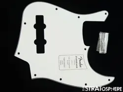 FENDER STANDARD JAZZ J BASS, PICKGUARD BASS GUITAR WHITE 3 PLY