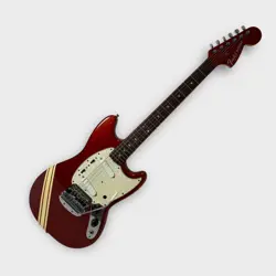 1969 FENDER COMPETITION RED MUSTANG GUITAR ALL ORIGINAL W/ CASE  (VINTAGE)