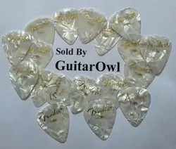 FENDER THIN GUITAR PICKS WHITE MOTO 351 CELLULOID 18 PICKS
