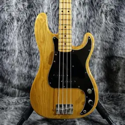 FENDER USA PRECISOIN BASS USED 1980 ASH BODY NATURAL W/HARD CASE