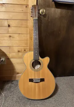 FENDER  JG12CE -12, 12 STRING ACOUSTIC ELECTRIC GUITAR (MISSING 1 STRING)