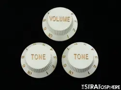  FENDER STANDARD STRATOCASTER STRAT GUITAR KNOBS, 1 VOLUME 2 TONE!