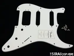 FENDER STANDARD STRATOCASTER STRAT WHITE HSS PICKGUARD 3 PLY!