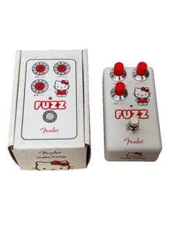FENDER X HELLO KITTY FUZZ WHITE GUITAR EFFECT PEDAL COMPACT EFFECTOR USED