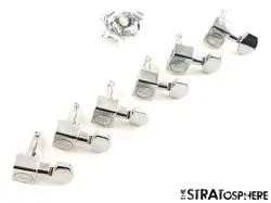 6 FENDER STANDARD TELECASTER TELE GUITAR PART TUNERS TUNING PEGS, GENUINE 