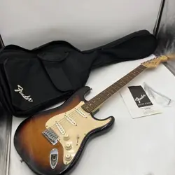 SQUIER BY FENDER STRATOCASTER ELECTRIC GUITAR WITH CASE - USED
