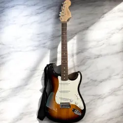 FENDER STRATOCASTER ELECTRIC GUITAR, SQUARE TYPE, GOOD CONDITION, NO MAJOR FLAW