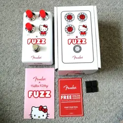 FENDER X HELLO KITTY FUZZ WHITE GUITAR EFFECT PEDAL COMPACT EFFECTOR