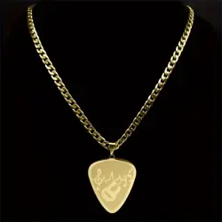 FIT FENDER GIBSON ESP IBANEZ EPIPHONE GUITAR MUSIC PICKS TITANIUM STEEL NECKLACE