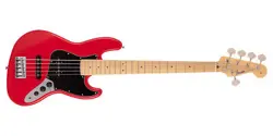 FENDER MADE IN JAPAN HYBRID II JAZZ BASS V MAPLE FINGERBOARD MODENA RED