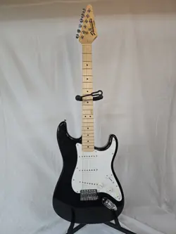 STARCASTER BY FENDER BLACK ELECTRIC GUITAR WITH SOFT CASE