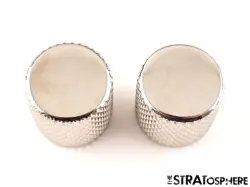 2 FENDER SQUIER 60S PRECISION BASS P GUITAR CONTROL KNOBS, BARREL KNOBS.