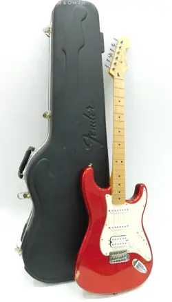 FENDER 2006 60TH ANNIVERSARY STRATOCASTER RED ELECTRIC GUITAR MADE IN MEXICO