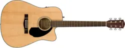 FENDER CD-60SCE SOLID TOP DREADNOUGHT ACOUSTIC-ELECTRIC GUITAR - NATURAL