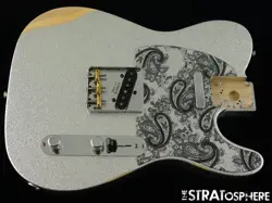 FENDER BRAD PAISLEY ROAD WORN TELE, LOADED BODY, TELECASTER, SILVER SPARKLE