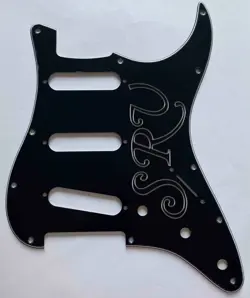 GUITAR PICKGUARD FOR FENDER US 11 HOLE SRV STRATOCASTER STRAT STYLE 3 PLY BLACK